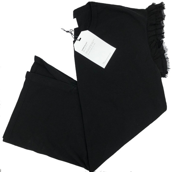 Current/Elliott | The Recrafted Ruffle Black Dress - Picture 3 of 6